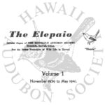 ʻElepaio Journal – Hawaiʻi Audubon Society